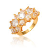 J0710 New Fashion Imitation Gold Plated Zircon Crystal Diamond Rings Environmental Copper Ring