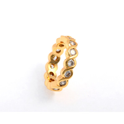 Ku Niu J0108K Gold Plated Diamond Jewelry Finger Rings