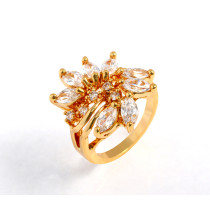 J0408 Imitate Jewelry Gold Plated Rings With Zircon Diamond