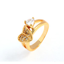 J0938 Imitate Jewelry Gold Plated Rings With Zircon Diamond