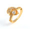 J1127 Imitate Jewelry Gold Plated Rings With Zircon Diamond