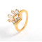 J1160 Imitate Jewelry Gold Plated Rings With Zircon Diamond