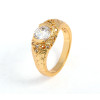 J1164 Imitate Jewelry Gold Plated Rings With Zircon Diamond