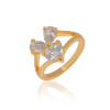 J1192 Zircon Ring, 18K Gold Plated Rings,Environmental Copper Jewelry