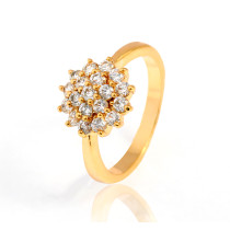 J1208 Zircon Ring, 18K Gold Plated Rings,Environmental Copper Jewelry