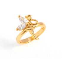 Ku Niu J1345 18K Gold Plated Diamond Jewelry Finger Rings