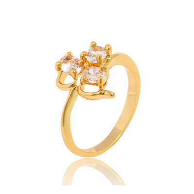 J0481 18k Gold Plated Ring,Crystal Ring,Nickle Free Antiallergic Factory Price
