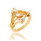 J0546 Wholesale 18K Gold Plated Copper Rings With Imitation Diamond Fashion Jewelry Nickel Free