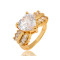 J0831 Gold Plated Zircon Diamond Rings