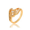 J0853 Gold Plated Crystal Zircon Rings