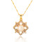 D0009Fashion Womens Jewelry Gold Plated Crystal Zircon Diamond  Necklace Pendants