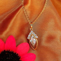 D0080Fashion Womens Jewelry Gold Plated Crystal Zircon Diamond  Necklace Pendants