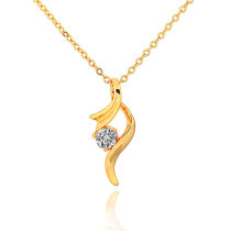 D0209 Fashion Womens Jewelry Gold Plated Crystal Zircon Diamond  Necklace Pendants