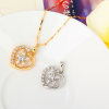 D0233 Fashion Womens Jewelry Gold Plated Crystal Zircon Diamond  Necklace Pendants