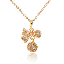 D0285 Fashion Womens Jewelry Gold Plated Crystal Zircon Diamond  Necklace Pendants