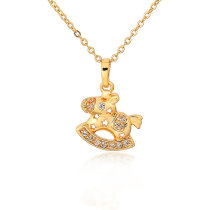 D0296 Fashion Womens Jewelry Gold Plated Crystal Zircon Diamond  Necklace Pendants