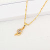 D0366 Fashion Womens Jewelry Gold Plated Crystal Zircon Diamond  Necklace Pendants