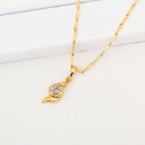 D0366 Fashion Womens Jewelry Gold Plated Crystal Zircon Diamond  Necklace Pendants