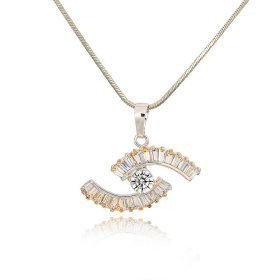D0227 Fashion Womens Jewelry Gold Plated Crystal Zircon Diamond  Necklace Pendants