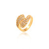 J0350  Zircon Ring, 18K Gold Plated Rings,Environmental Copper Jewelry