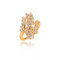 J0619  Zircon Ring, 18K Gold Plated Rings,Environmental Copper Jewelry