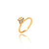 J1045  Zircon Ring, 18K Gold Plated Rings,Environmental Copper Jewelry