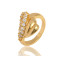 J0449 Zircon Ring, 18K Gold Plated CZ Ring