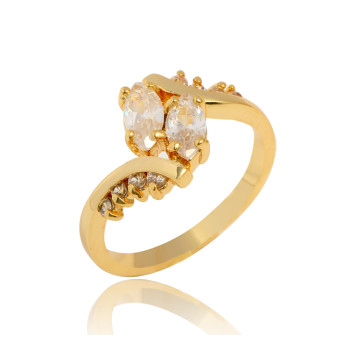 J0477 Environmental Copper Gold Plated Zircon Rings