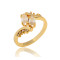 J0477 Environmental Copper Gold Plated Zircon Rings