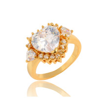 J0555 Peach Hearts Zircon Diamond Rings