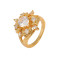 J0696 Zircon Ring, 18K Gold Plated CZ Ring