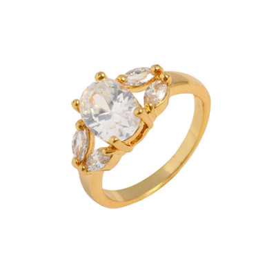 J1006 Gold-plated Zircon Ring for Women