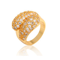 J0050 Gold Plated Cubic Zirconia Ring