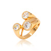 J0110 Gold Plated Cubic Zirconia Wedding Ring