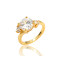 J0365 High Quality Fashion Rings Gold Plated Brass CZ Rings