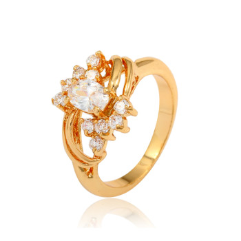 J0438 newest design diamond stone pave gold plated fashion ring