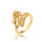 J0460 unique gold plated crystal ring