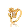 J0460 unique gold plated crystal ring