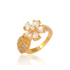J1132 18k Gold Plated Jewelry Index Finger Ring Female Diamond Ring