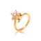J1220 Fashion Imitation Gold Plated Zircon Diamond Rings