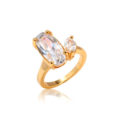 J1226 Fashion Imitation Gold Plated Zircon Diamond Rings