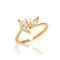 J1230 Fashion Imitation Gold Plated Zircon Diamond Rings