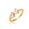 J1245 Hot Fashion Imitation Gold Plated Zircon Diamond Rings