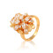 J0638 New Fashion Imitation Gold Plated Zircon Crystal Diamond Rings Environmental Copper Ring