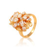 J0638 New Fashion Imitation Gold Plated Zircon Crystal Diamond Rings Environmental Copper Ring