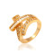 J0690 New Fashion Imitation Gold Plated Zircon Crystal Diamond Rings Environmental Copper Ring