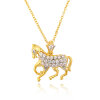 D0495 Fashion Womens Jewelry Gold Plated Crystal Zircon Diamond  Necklace Pendants