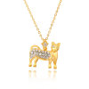 D0499 Fashion Womens Jewelry Gold Plated Crystal Zircon Diamond  Necklace Pendants
