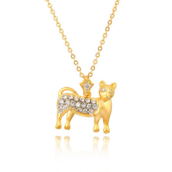 D0499 Fashion Womens Jewelry Gold Plated Crystal Zircon Diamond  Necklace Pendants