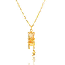 D0052 Fashion Womens Jewelry Gold Plated Crystal Zircon Diamond  Necklace Pendants